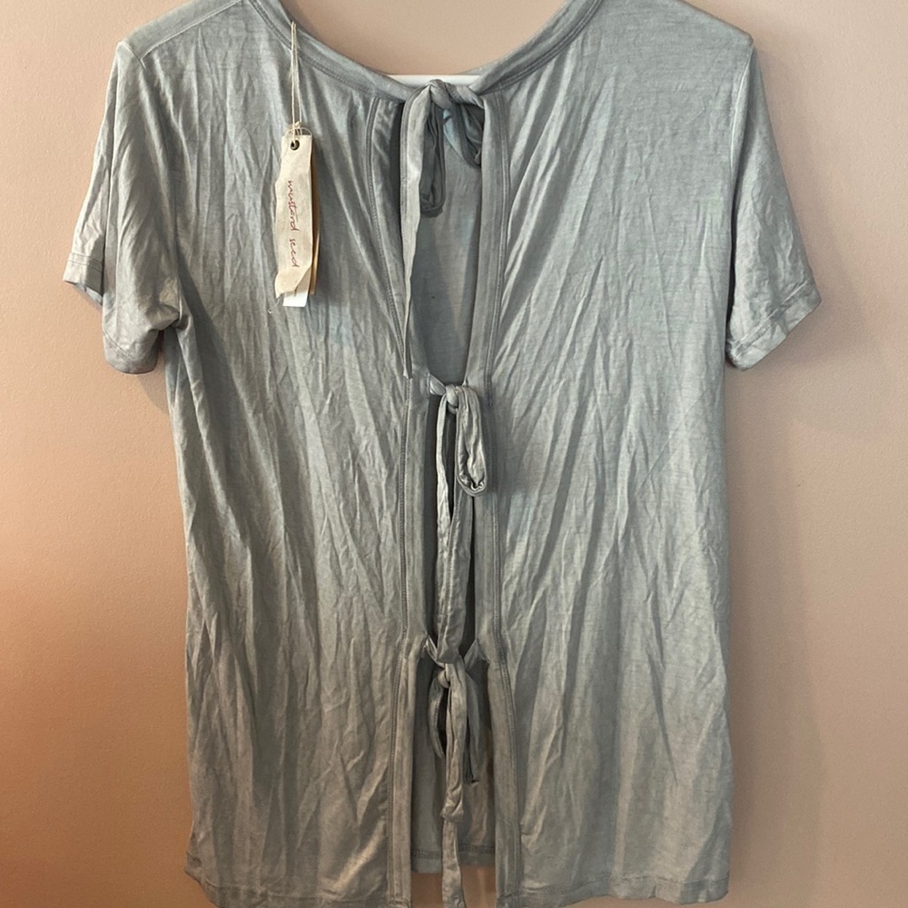 Mustard seed tie back tee